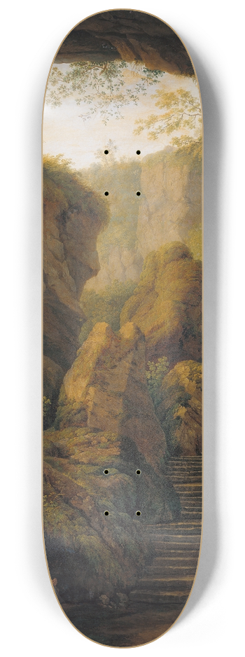 Jakob Philipp Hackert - Saint Francis Grotto on Monte Verna 8.25 inch art skate deck