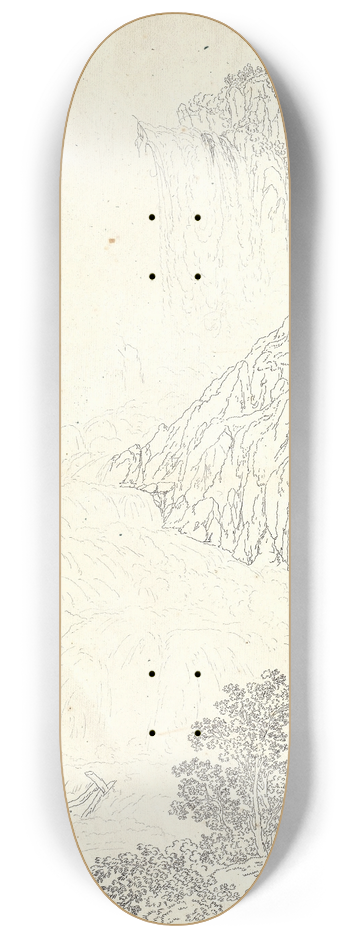 Jakob Philipp Hackert - The Cascata delle Marmore at Terni 8.25 inch art skate deck