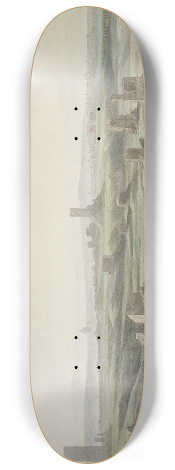 Jakob Philipp Hackert - View of the Campagna Romana from the Via Appia 8.25 inch art skate deck