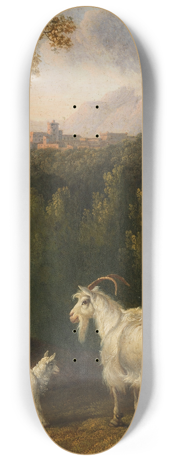 Jakob Philipp Hackert - Ziege am Bachlauf 8.25 inch art skate deck