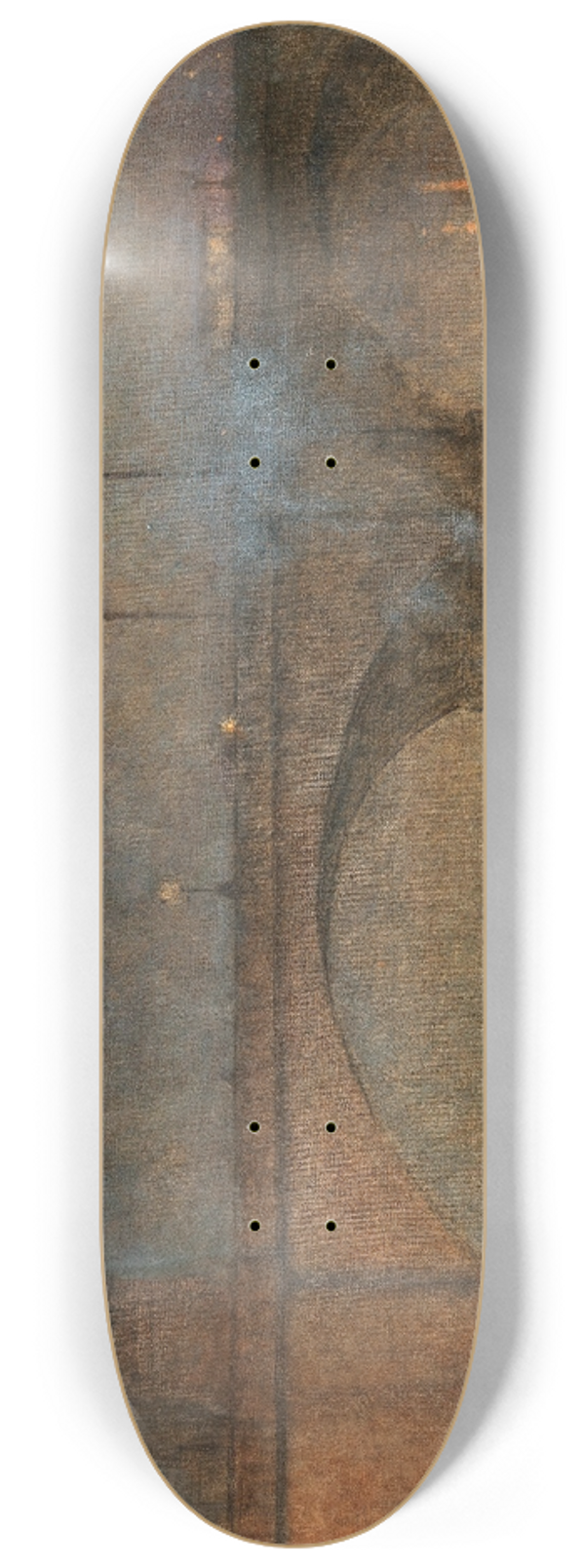 Jakub Schikaneder - Prague, a Steamboat on the River Vltava in front of Palacky Bridge 8.25 inch art skate deck