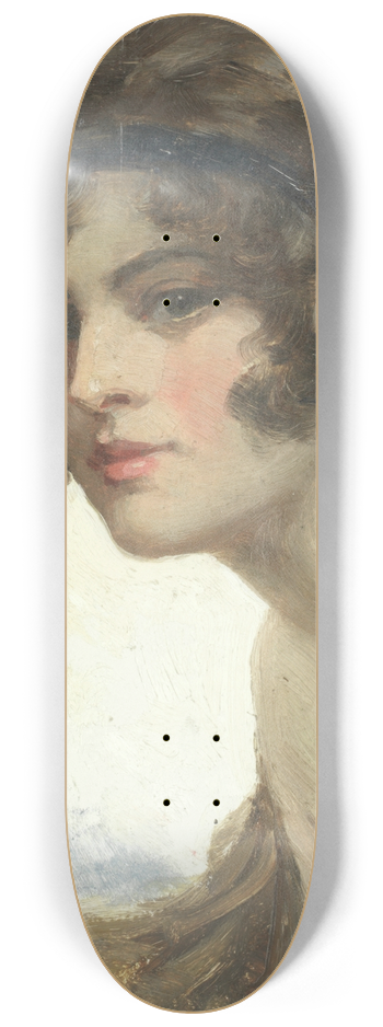 Allan Douglas Davidson - Portrait of a girl 8.25 inch art skate deck