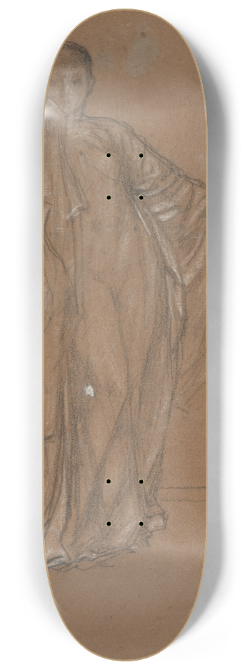 James Abbott McNeill Whistler - Draped Figure at a Railing 8.25 inch art skate deck