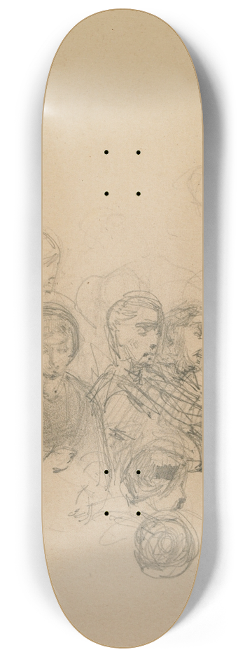 James Abbott McNeill Whistler - Gamblers 8.25 inch art skate deck