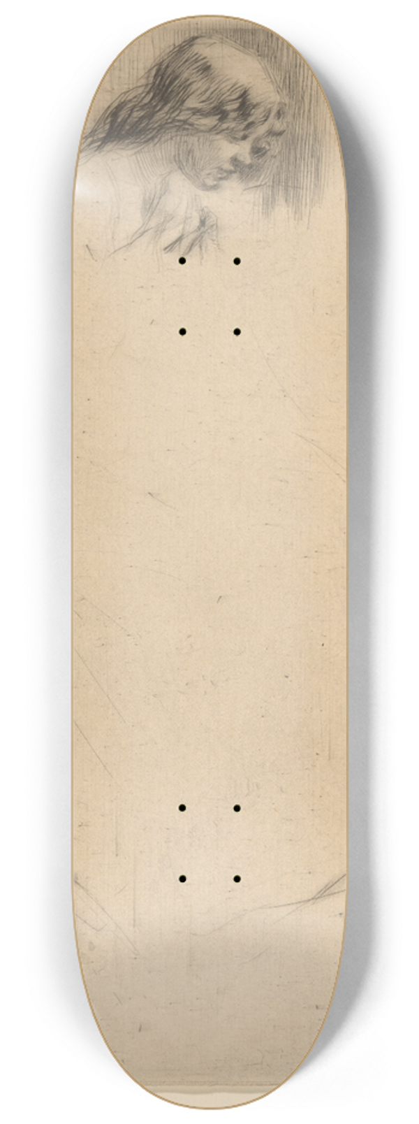 James Abbott McNeill Whistler - Jos Bent Head 8.25 inch art skate deck