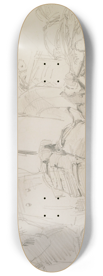 James Abbott McNeill Whistler - Le Rhin 8.25 inch art skate deck