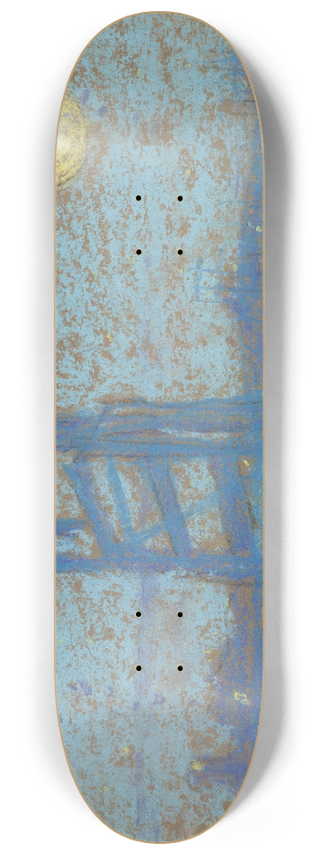 James Abbott McNeill Whistler - Nocturne; Battersea Bridge 8.25 inch art skate deck
