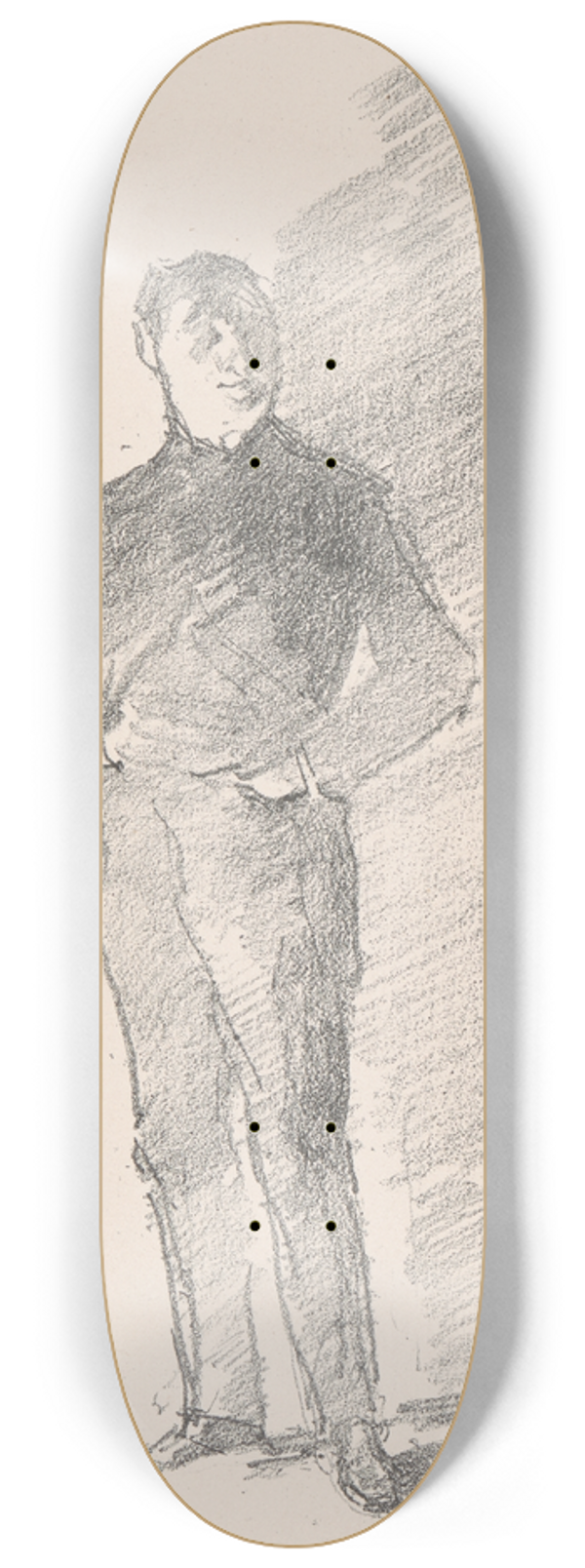 James Abbott McNeill Whistler - Portrait of Thomas Way no. 2 8.25 inch art skate deck