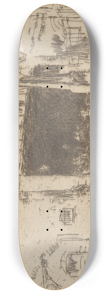 James Abbott McNeill Whistler - Railway Arch 8.25 inch art skate deck