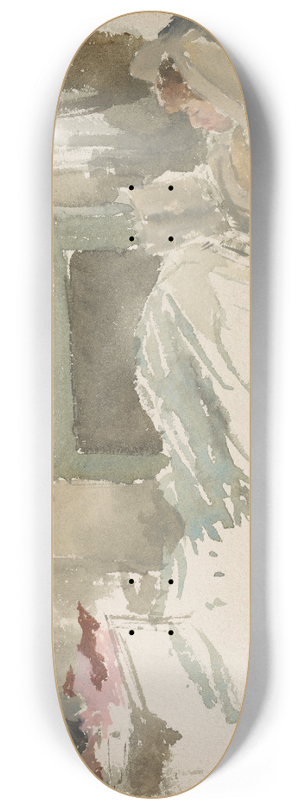 James Abbott McNeill Whistler - Resting in Bed 8.25 inch art skate deck