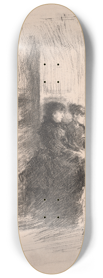 James Abbott McNeill Whistler - The Duet 8.25 inch art skate deck