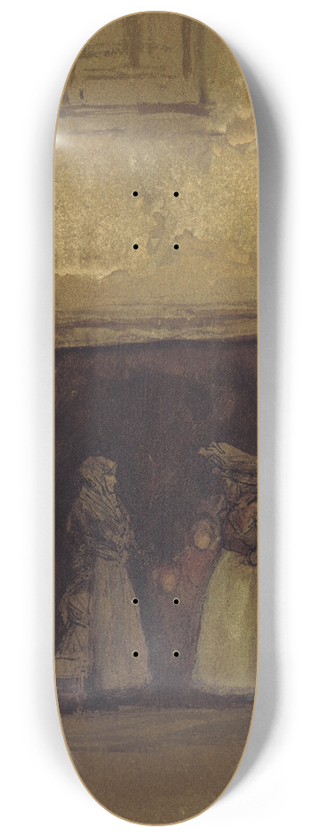 James Abbott McNeill Whistler - The Gossips 8.25 inch art skate deck