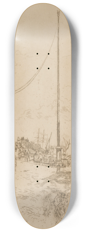 James Abbott McNeill Whistler - The Little Mast 8.25 inch art skate deck