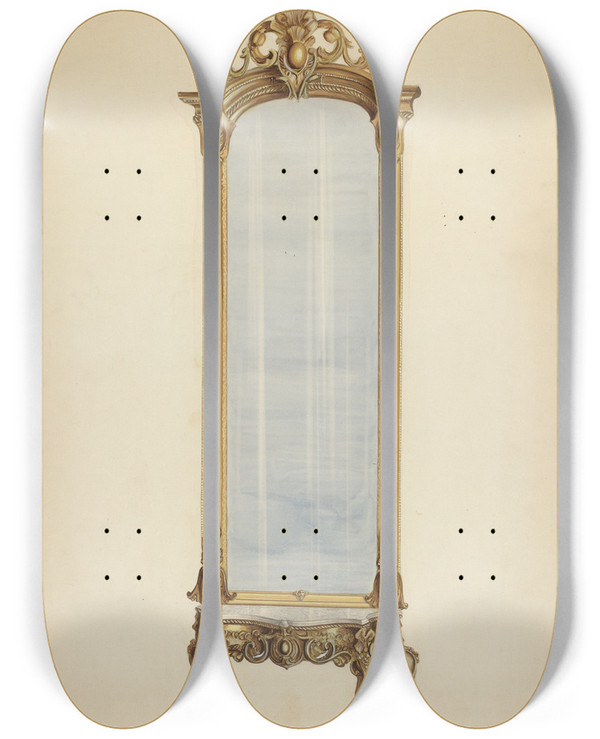 Triptych art skateboard deck of Robert Stewart Mirror by Robert Stewart (20-)