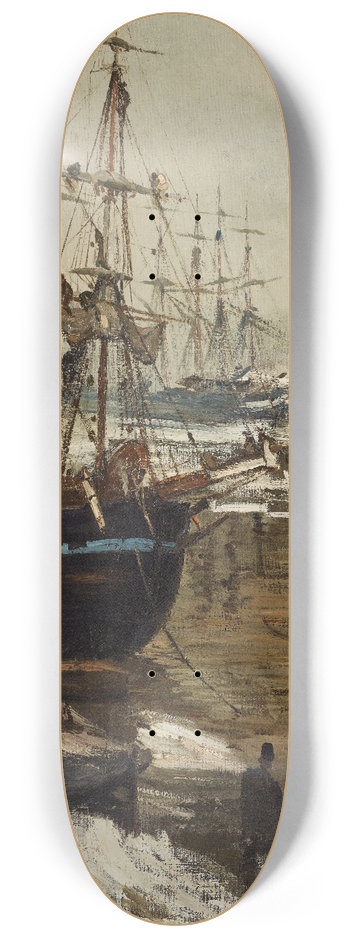James Abbott McNeill Whistler - The Thames in Ice 8.25 inch art skate deck