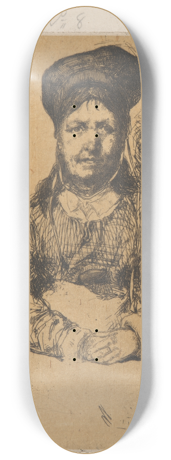 James Abbott McNeill Whistler - The Tinsmith (La Rtameuse) 8.25 inch art skate deck