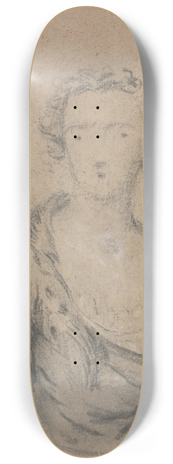 Allan Ramsay - Study for a Portrait of a Woman. 8.25 inch art skate deck