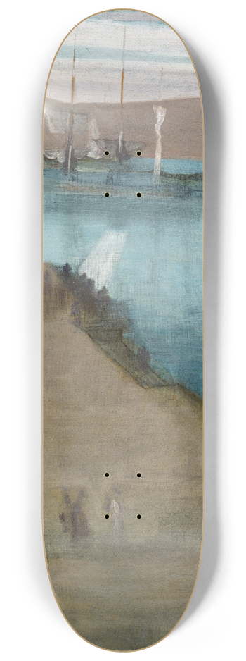 James Abbott McNeill Whistler - Valparaiso Harbor 8.25 inch art skate deck