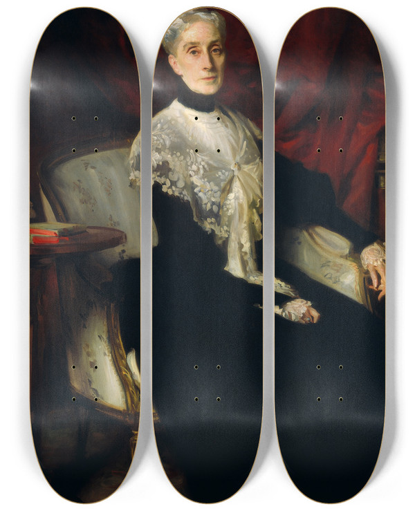 Triptych art skateboard deck of John Singer Sargent Ellen Peabody Endicott Mrs William Crowninshield Endicott by John Singer Sargent (1856-1925)