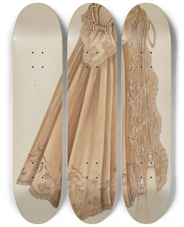 Triptych art skateboard deck of Florence Earl Infants Cape_1 by Florence Earl