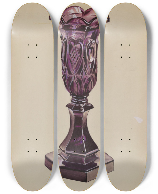 Triptych art skateboard deck of Robert Stewart Celery Holder by Robert Stewart (20-)