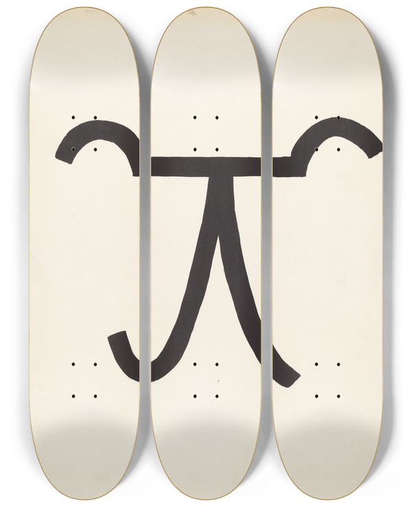 Triptych art skateboard deck of J Henry Marley Cattle Brand_26 by J Henry Marley