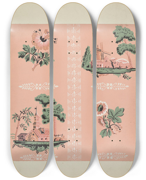 Triptych art skateboard deck of Sidney Liswood Wallpaper_2 by Sidney Liswood