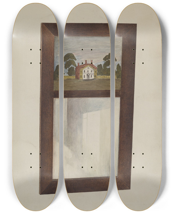 Triptych art skateboard deck of Raymond Neumann Mirror by Raymond Neumann