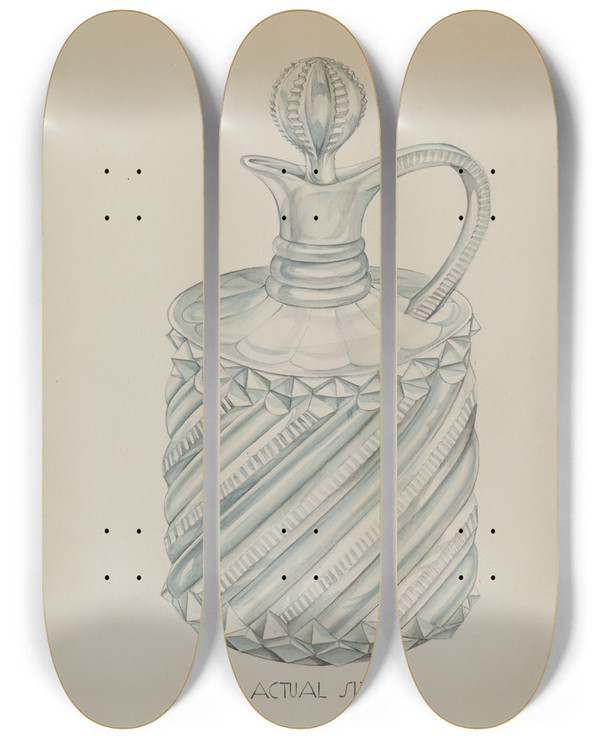 Triptych art skateboard deck of Roberta Elvis Cruet by Roberta Elvis