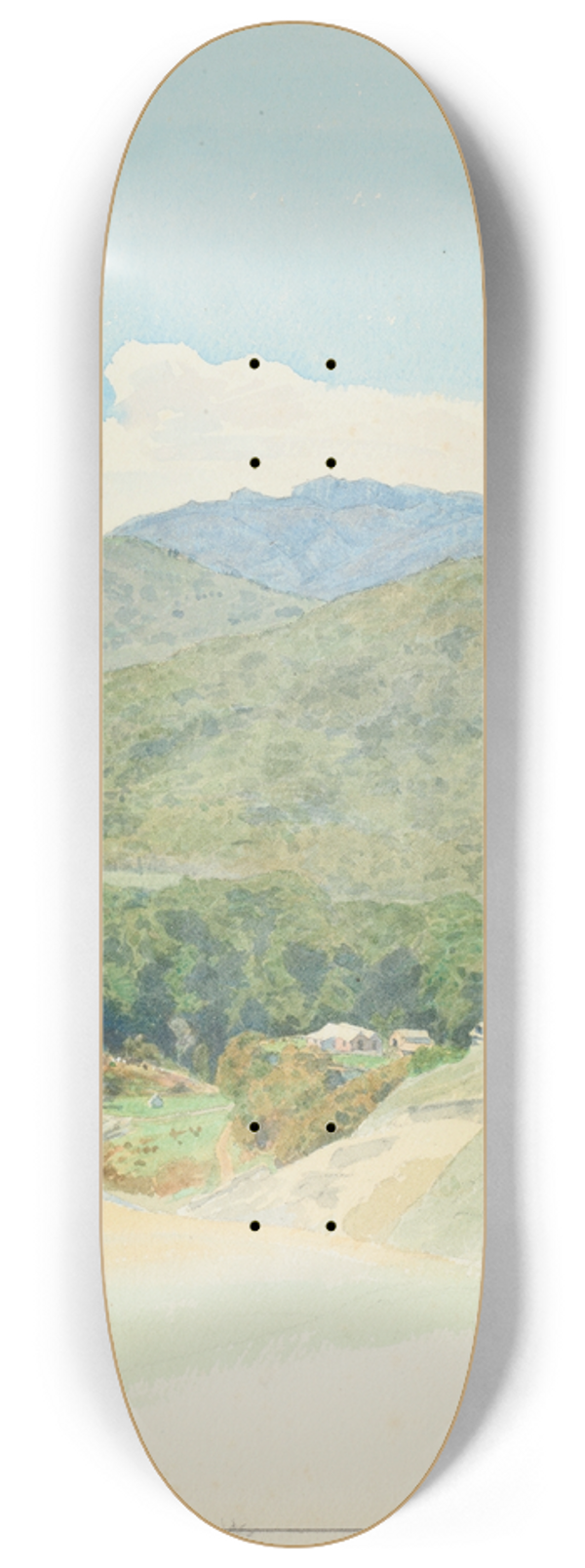 James Crowe Richmond - Junction of Slate and Aorere Rivers, Collingwood Goldfields 8.25 inch art skate deck