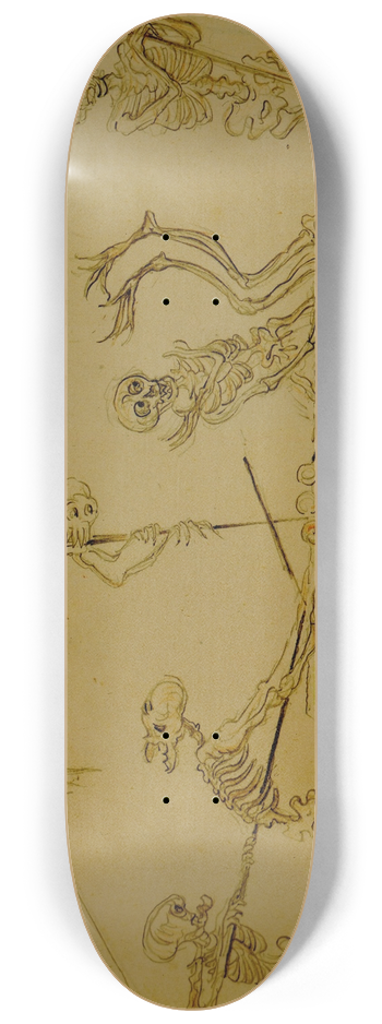 James Ensor - Biljartspelende geraamten 8.25 inch art skate deck