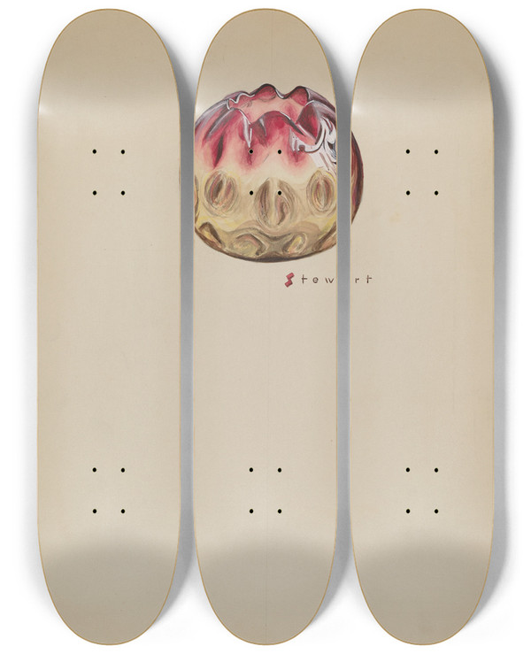 Triptych art skateboard deck of Robert Stewart Vase_5 by Robert Stewart (20-)