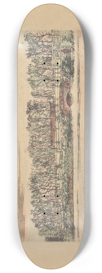 James Ensor - De brug van het bos te Oostende 8.25 inch art skate deck