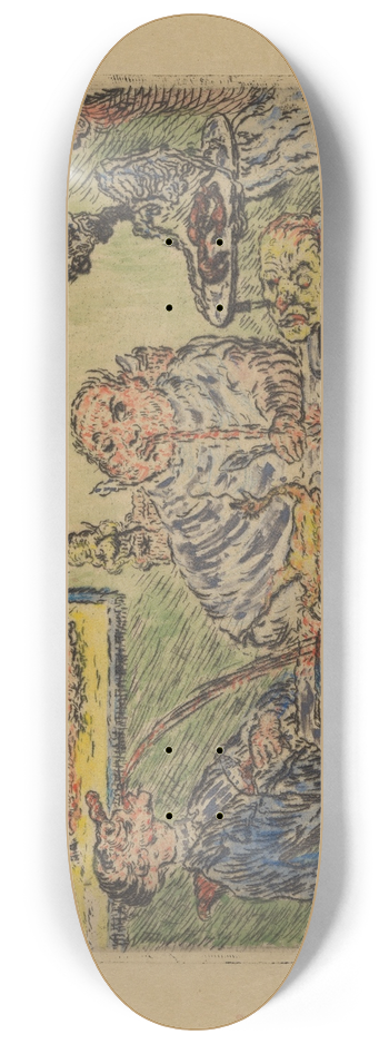 James Ensor - De gulzigheid 8.25 inch art skate deck