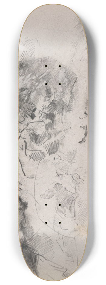 James Ensor - Ensors Mother and Silhouettes 8.25 inch art skate deck