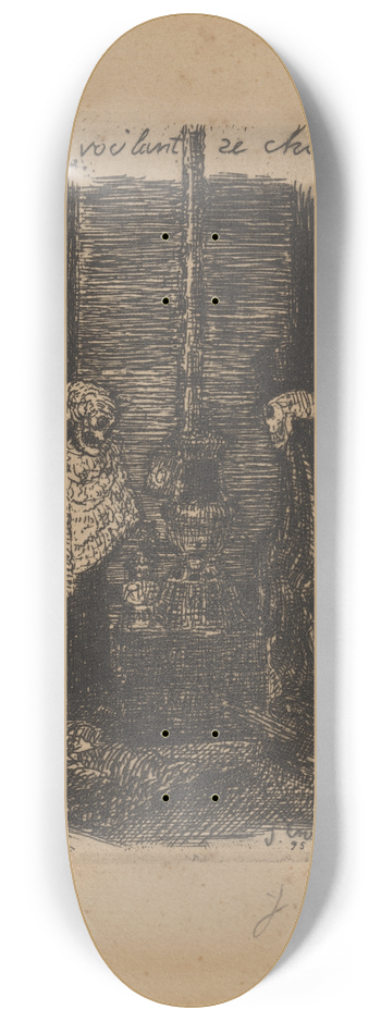 James Ensor - Geraamten die zich willen warmen 8.25 inch art skate deck