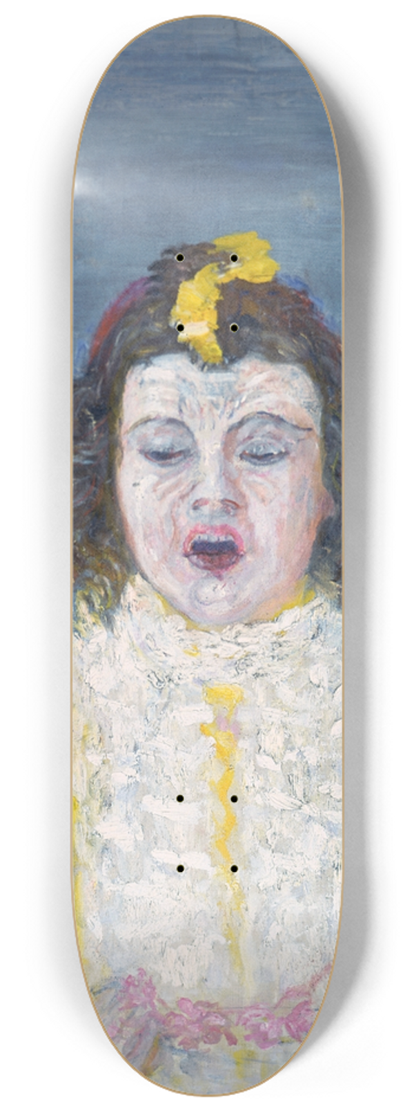 James Ensor - Girl with Masks (Communion) 8.25 inch art skate deck