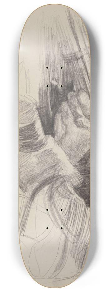 James Ensor - Hand with Barrel 8.25 inch art skate deck