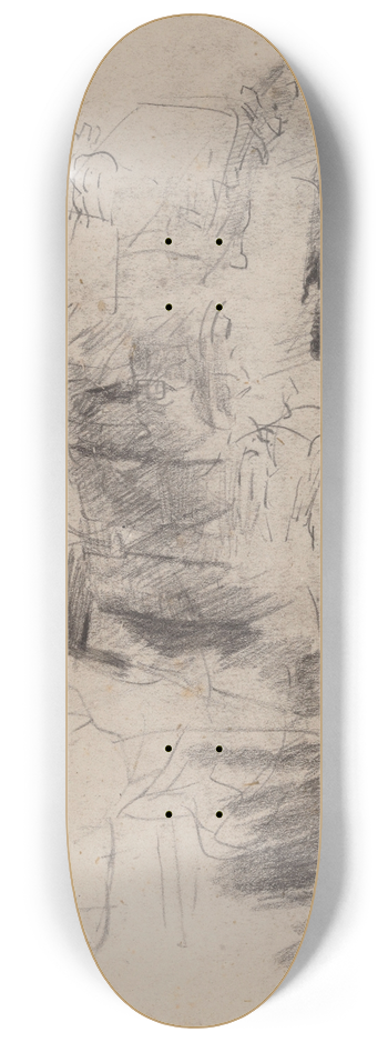 James Ensor - Horses and Seated Man 8.25 inch art skate deck