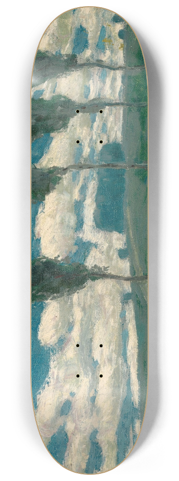 Alois Kalvoda - Spring Landscape With Poplar Trees 8.25 inch art skate deck