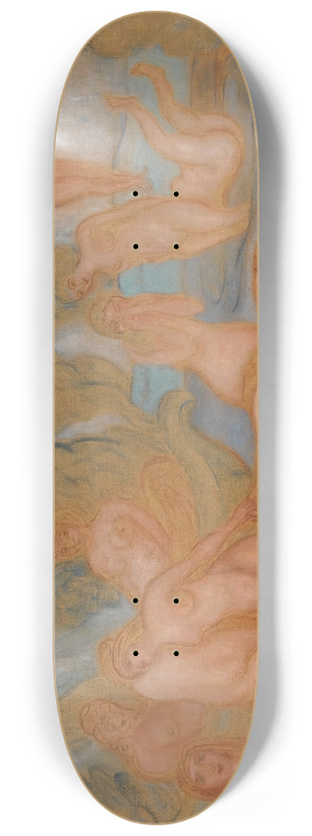 James Ensor - Les Baigneuses (Lignes Courbes Et Ondules) 8.25 inch art skate deck