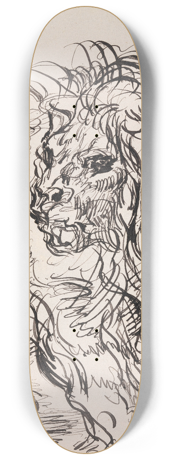James Ensor - Lion and Hare 8.25 inch art skate deck