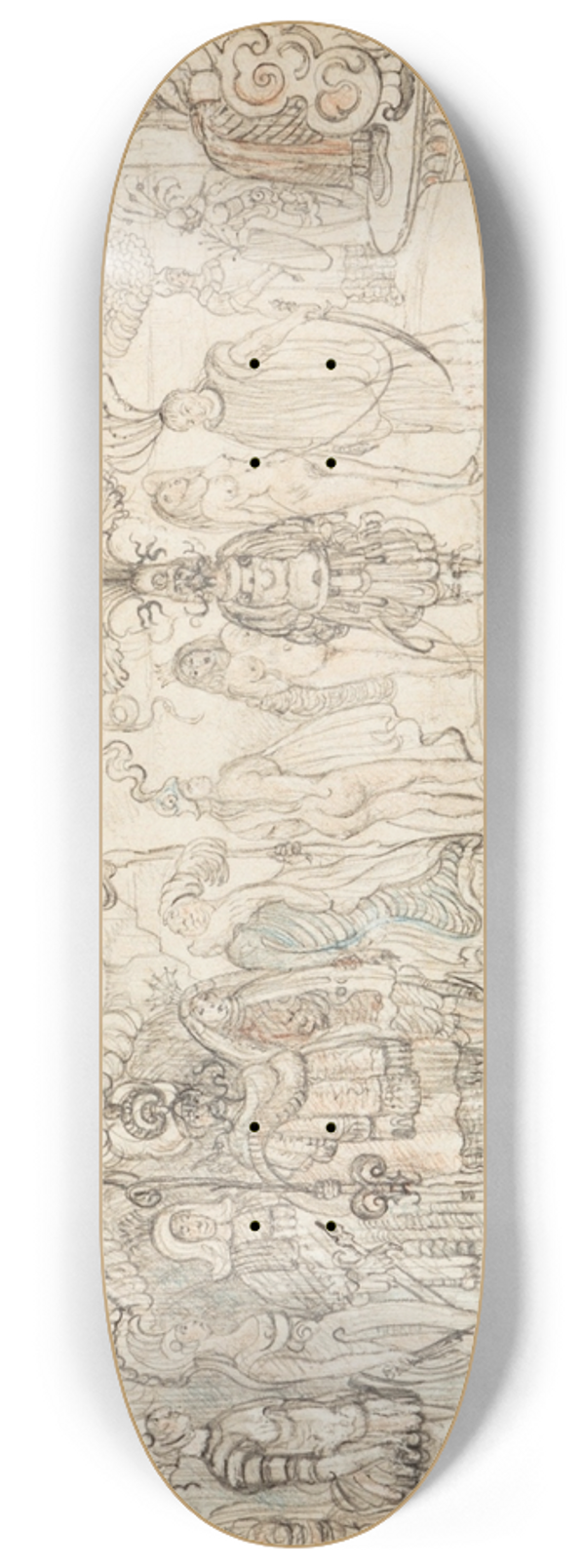 James Ensor - Petits supplices persans 8.25 inch art skate deck