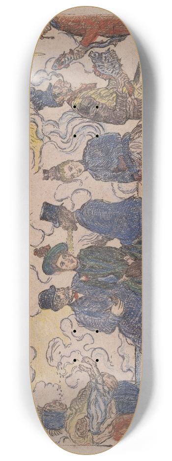 James Ensor - Pollution under, Pollution over, pollution all around 8.25 inch art skate deck