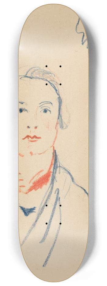 James Ensor - Portrait de jeune femme 8.25 inch art skate deck