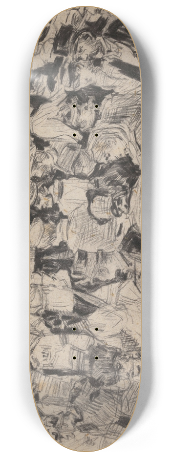 James Ensor - Soldiers and Civilians 8.25 inch art skate deck