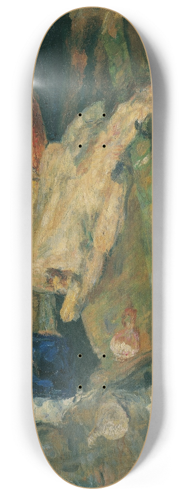 James Ensor - Stillleben mit blauer Flasche und gerupftem Huhn 8.25 inch art skate deck