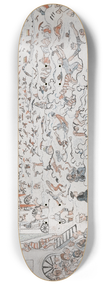 James Ensor - The Beach at Ostende 8.25 inch art skate deck