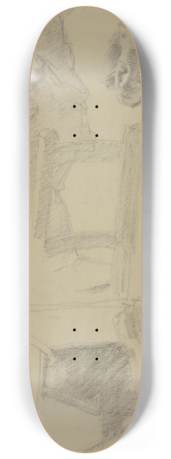 Alois Penz - Girl at the sewing table 8.25 inch art skate deck