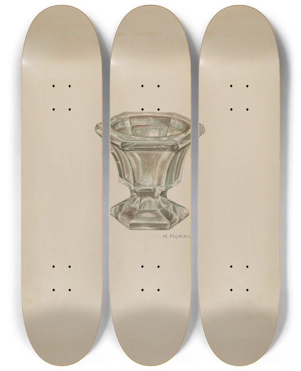 Triptych art skateboard deck of Henry Moran Salt Dip by Henry Moran